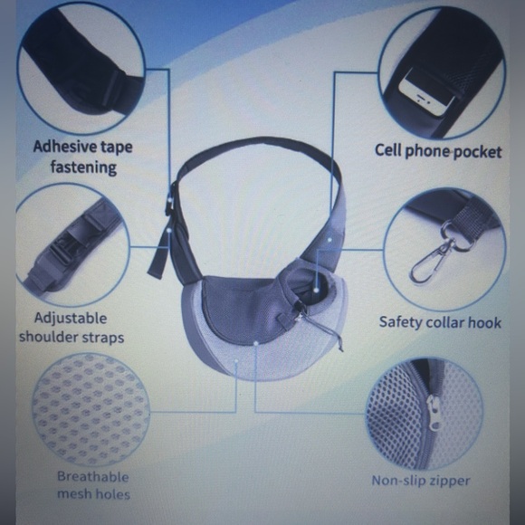 Yudodo small/med-sm pet carrier/vet visit/hands free travel, adjustable. Sturdy. - Picture 5 of 6